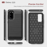 Противоударен Калъф за Samsung S20 FE, Premium Carbon Case, Черен (4)