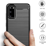 Противоударен Калъф за Samsung S20 FE, Premium Carbon Case, Черен