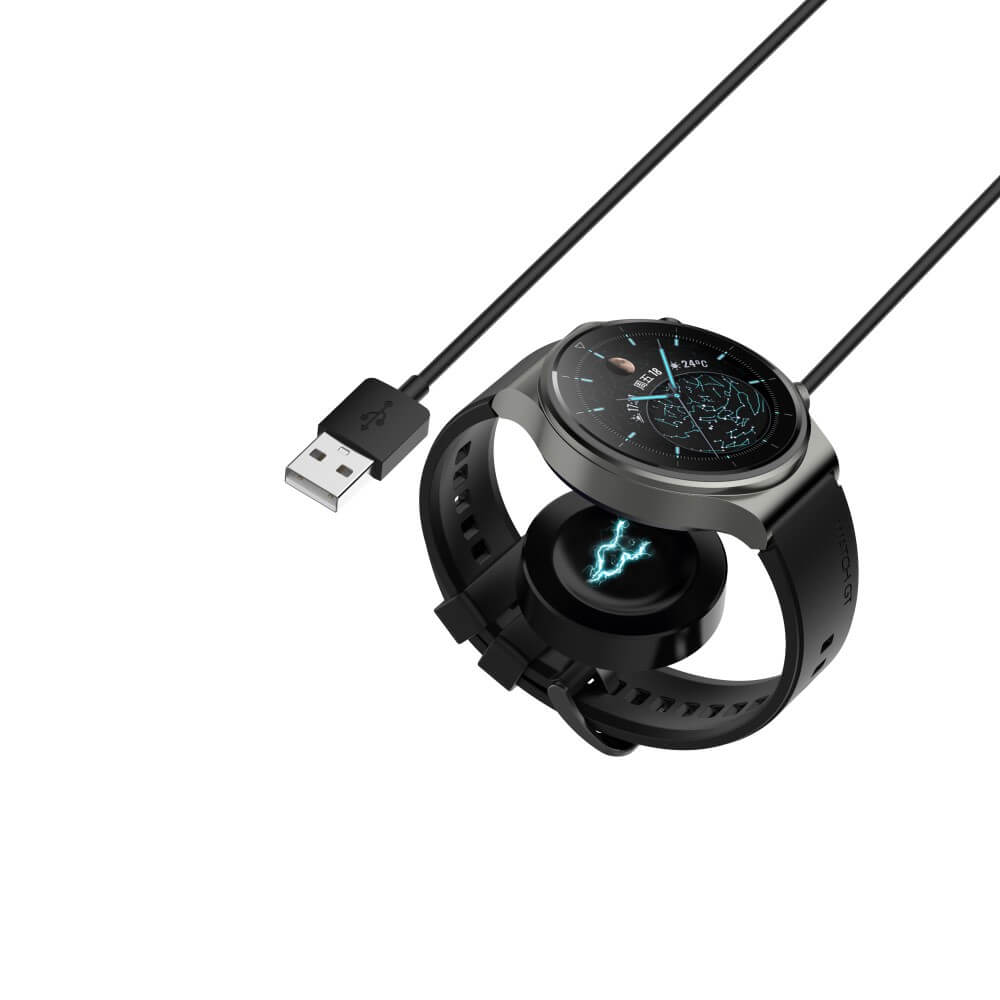 Зарядно за Huawei Watch 4/ 3/ GT3/ GT2 Pro, Wireless Charger, Черен
