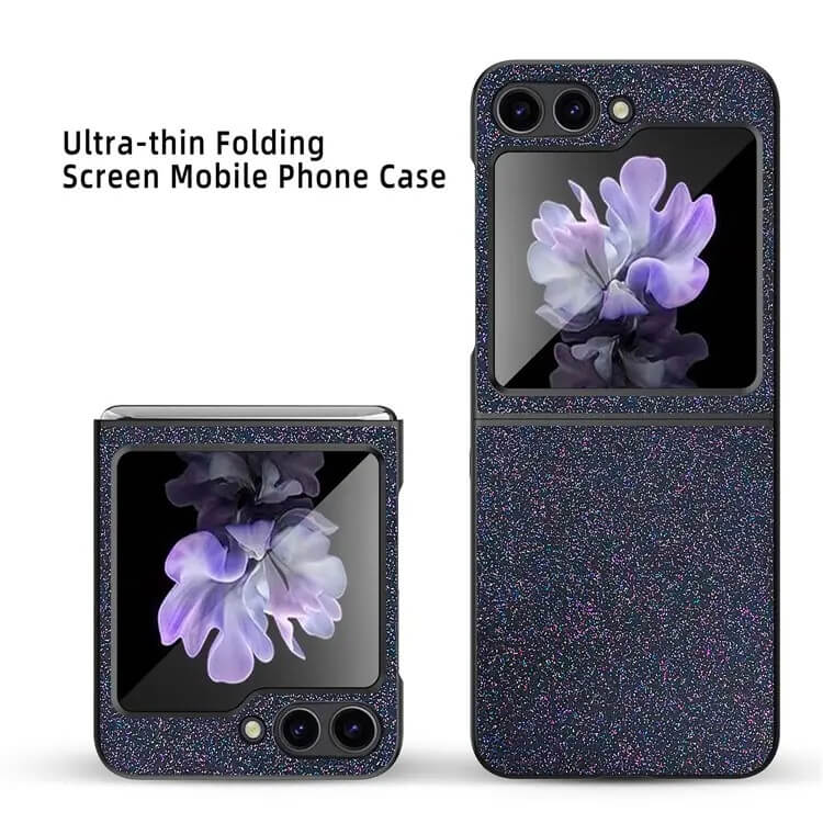 Калъф с Изящна Декорация за Samsung Z Flip 5, Bling Case, Черен (2)