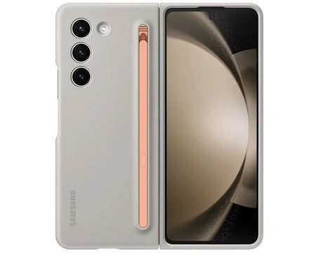 Оригинален Калъф с Писалка за Samsung Z Fold 5, Slim S Pen Case EF-OF94PCUEGWW, Бежов (4)