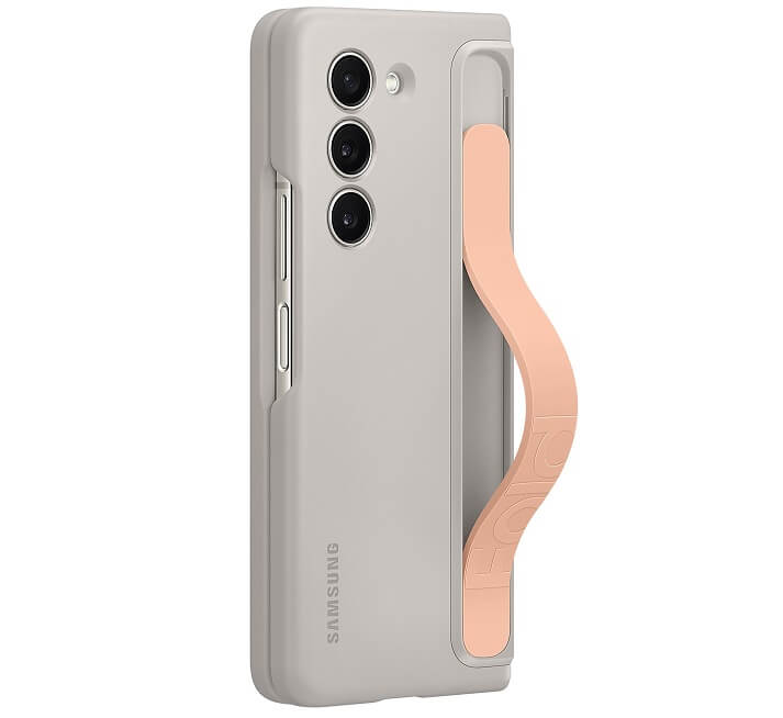 Оригинален Калъф с Каишка за Samsung Z Fold 5, Standing Strap Case, EF-MF946CUEGWW, Бежов (3)