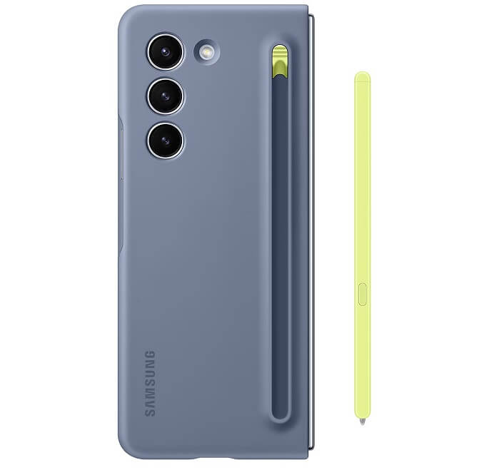Оригинален Калъф с Писалка за Samsung Z Fold 5, Slim S Pen Case EF-OF94PCLEGWW, Син