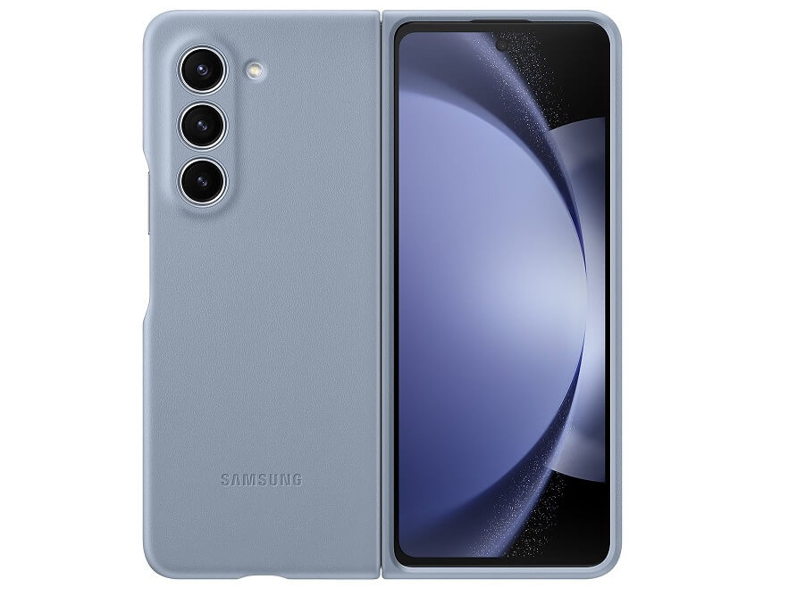 Оригинален Кожен Калъф за Samsung Z Fold 5, Eco-Leather Case EF-VF946PLEGWW, Син