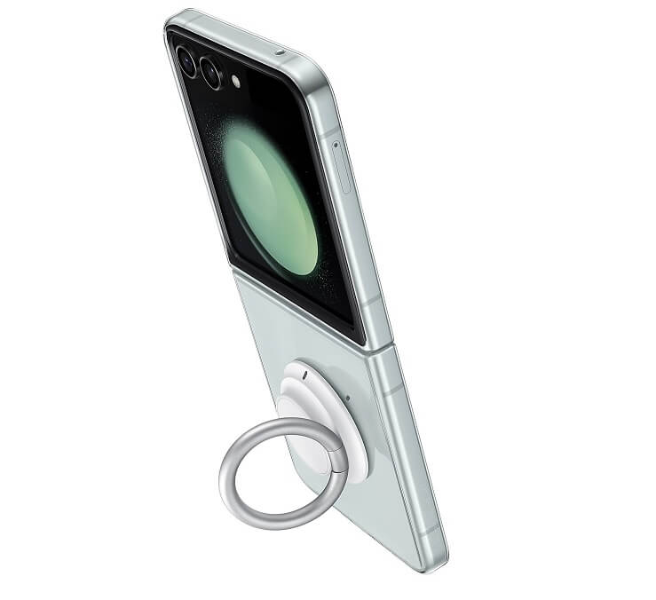 Оригинален Калъф с Поставка за Samsung Z Flip 5, Clear Gadget Case EF-XF731CTEGWW, Прозрачен