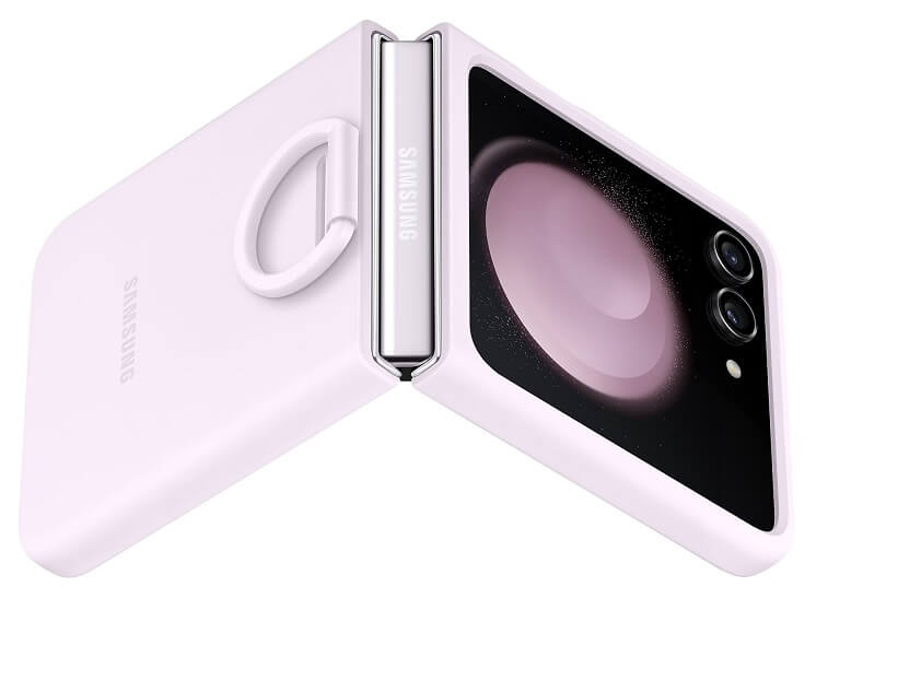 Оригинален Силиконов Калъф Samsung Z Flip 5, Silicone Ring Cover Case EF-PF731TVEGWW, Лилав (2)