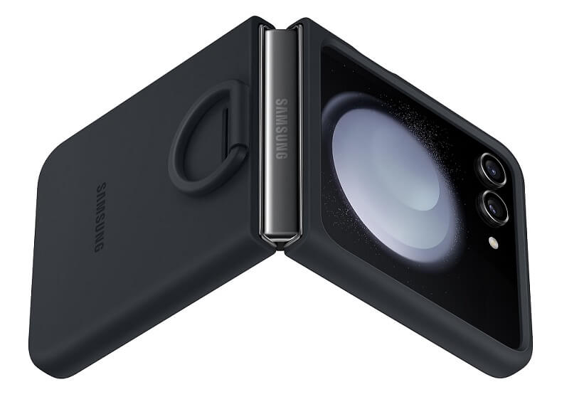 Оригинален Силиконов Калъф Samsung Z Flip 5, Silicone Ring Cover Case EF-PF731TNEGWW, Лилав (2)
