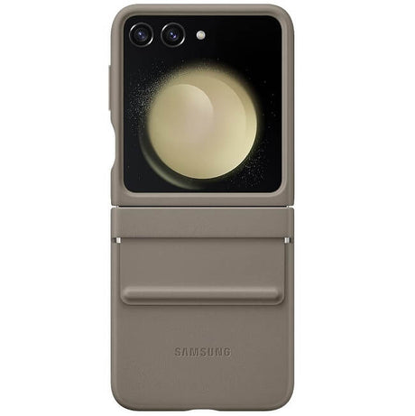 Оригинален Кожен Калъф Samsung Z Flip 5, Flap Eco Leather Case EF-VF731PAEGWW, Кафяв