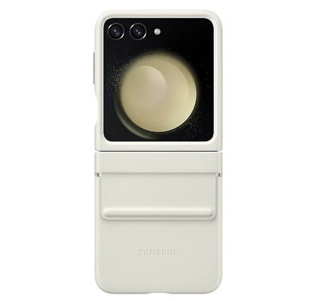 Оригинален Кожен Калъф Samsung Z Flip 5, Flap Eco Leather Case EF-VF731PUEGWW, Бежов
