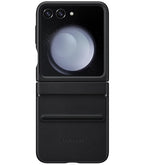 Оригинален Кожен Калъф Samsung Z Flip 5, Flap Eco Leather Case EF-VF731PBEGWW, Черен