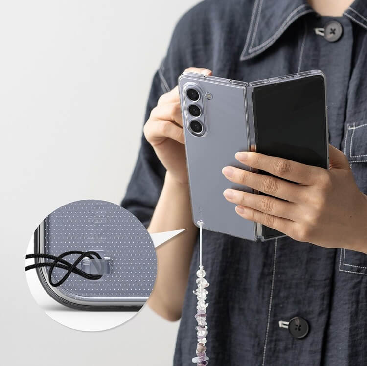 Поликарбонатен Калъф за Samsung Z Fold 5, Ringke Slim Case, Прозрачен (8)