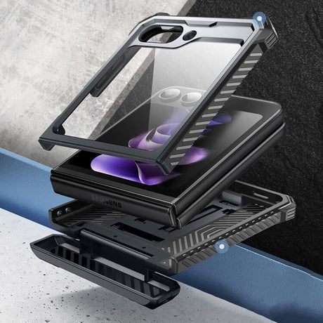 Противоударен Калъф за Samsung Z Flip 5, Supcase Iblsn ArmorBox, Черен (5)
