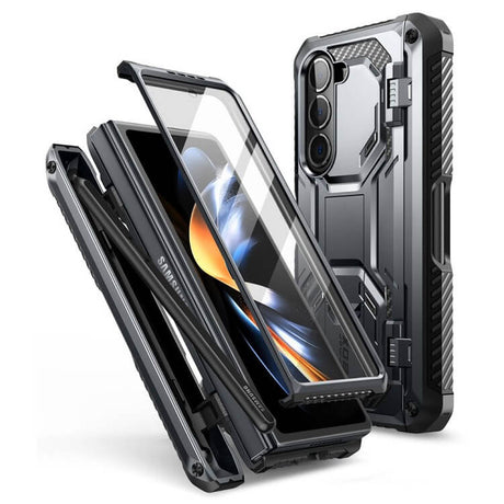 Противоударен Калъф за Samsung Z Fold 5, Supcase Iblsn ArmorBox Pen, Черен (2)