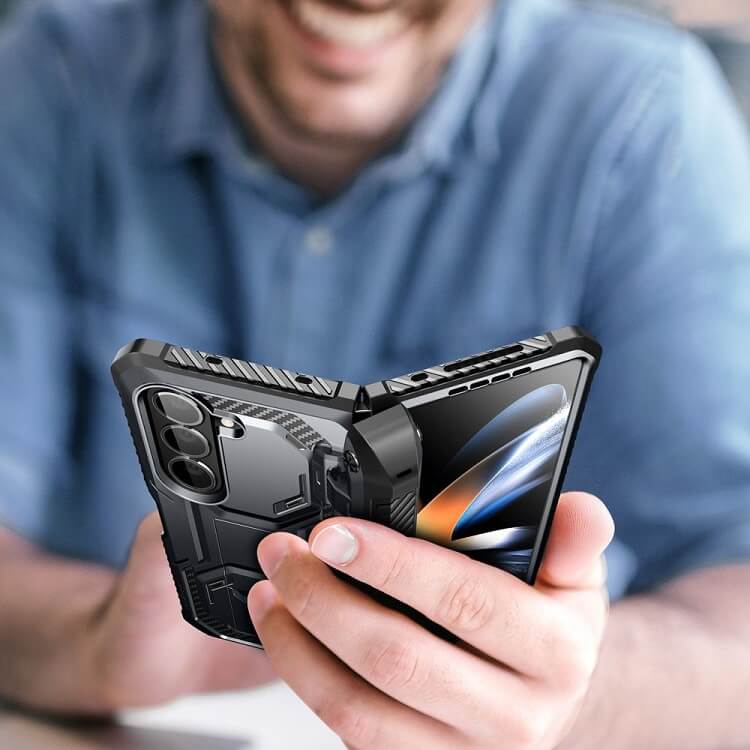 Противоударен Калъф за Samsung Z Fold 5, Supcase Iblsn ArmorBox Pen, Черен (8)