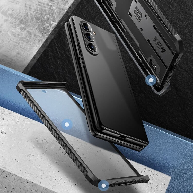 Противоударен Калъф за Samsung Z Fold 5, Supcase Iblsn ArmorBox Pen, Черен (4)