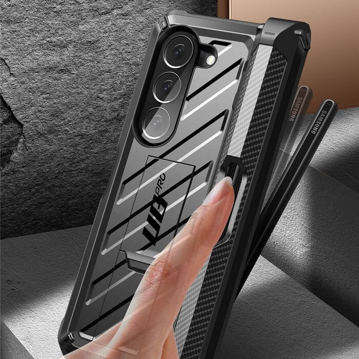 Противоударен Калъф за Samsung Z Fold 5, Supcase Unicorn Beetle Pro Pen, Черен (6)