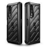 Калъф с Поставка за Колан за Samsung Z Fold 5, Supcase Unicorn Beetle, Черен (2)