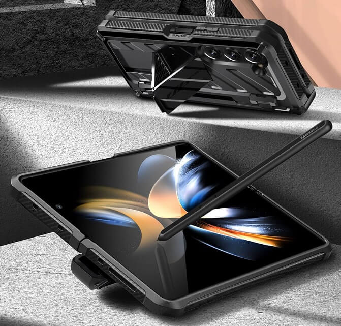Противоударен Калъф за Samsung Z Fold 5, Supcase Unicorn Beetle Pro Pen, Черен (5)