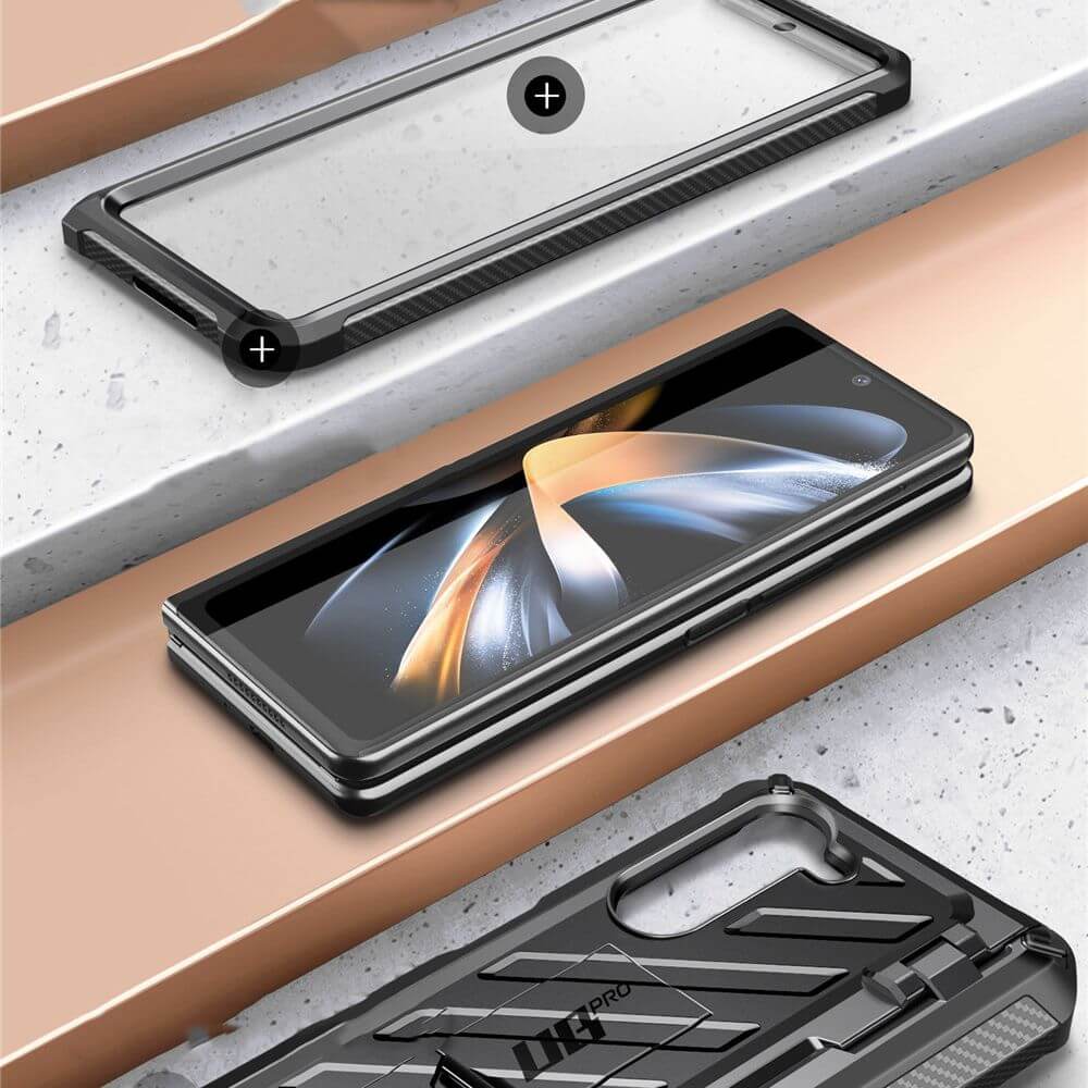 Противоударен Калъф за Samsung Z Fold 5, Supcase Unicorn Beetle Pro Pen, Черен (4)