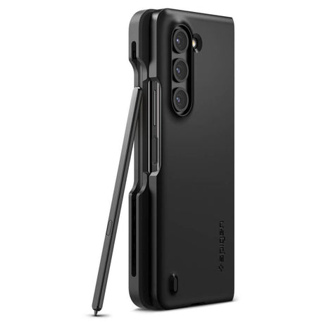 Калъф с S Pen Поставка за Samsung Z Fold 5, Spigen Thin Fit Pen Case, Черен (4)