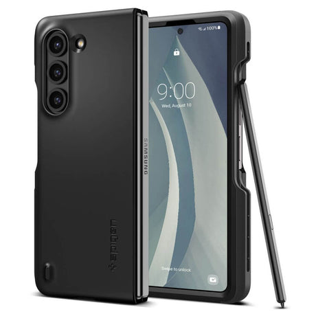Калъф с S Pen Поставка за Samsung Z Fold 5, Spigen Thin Fit Pen Case, Черен