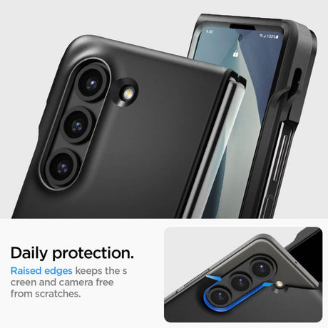 Калъф с S Pen Поставка за Samsung Z Fold 5, Spigen Thin Fit Pen Case, Черен (8)