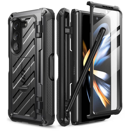 Противоударен Калъф за Samsung Z Fold 5, Supcase Unicorn Beetle Pro Pen, Черен