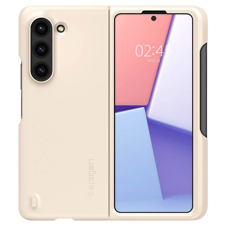 Калъф с S Pen Поставка за Samsung Z Fold 5, Spigen Thin Fit Pen Case, Бежов (3)