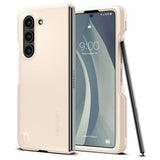 Калъф с S Pen Поставка за Samsung Z Fold 5, Spigen Thin Fit Pen Case, Бежов