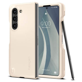 Калъф с S Pen Поставка за Samsung Z Fold 5, Spigen Thin Fit Pen Case, Бежов