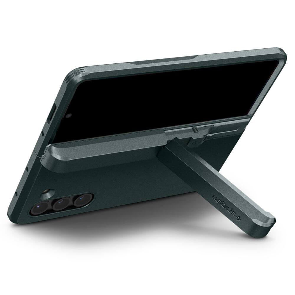 Калъф с Pen Поставка и Предпазител за Samsung Z Fold 5, Spigen Tough Armor Pro Case, Зелен (6)