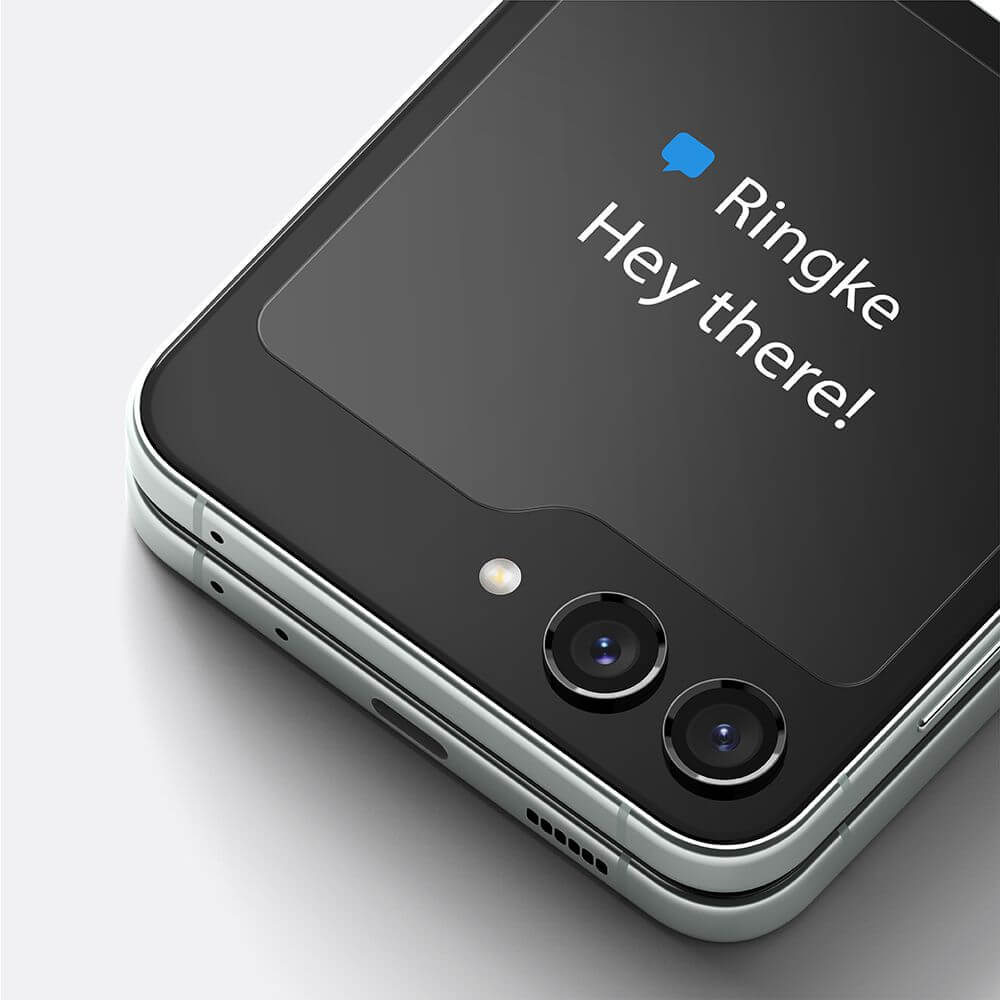 Протектор за Външния Дисплей на Samsung Z Flip 5, Ringke Glass, Прозрачен (3)