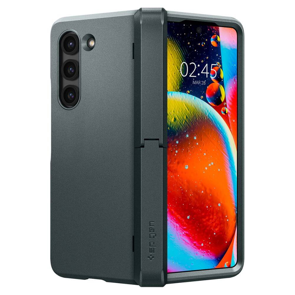 Калъф с Pen Поставка и Предпазител за Samsung Z Fold 5, Spigen Tough Armor Pro Case, Зелен (2)
