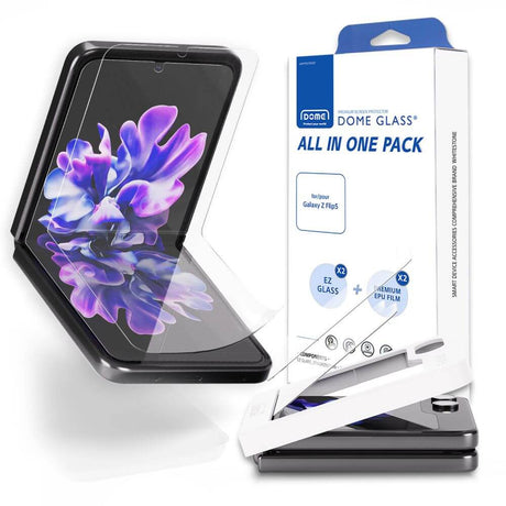 Комплект Протектори за Samsung Z Flip 5, Whitestone Dome All-in-1 Glass, Прозрачен