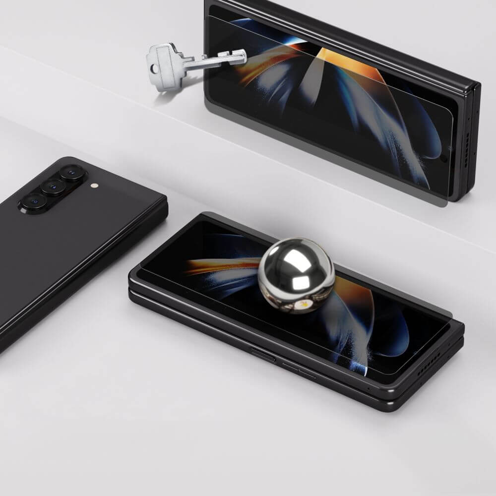 Затъмняващ Протектор за Samsung Z Fold 5, Whitestone Privacy EA Dome Glass, Черен (4)