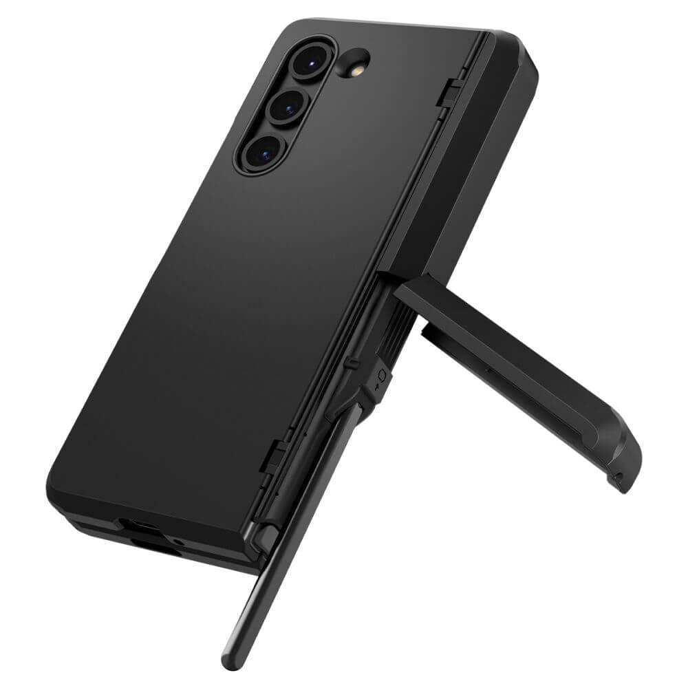Калъф с Pen Поставка и Предпазител за Samsung Z Fold 5, Spigen Tough Armor Pro Case, Черен (5)
