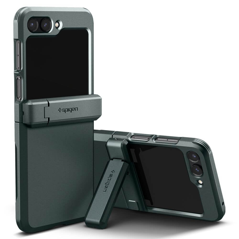 Калъф с Предпазител за Samsung Z Flip 5, Spigen Tough Armor Case, Зелен