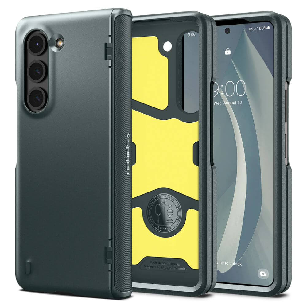 Калъф с Предпазител за Samsung Z Fold 5, Spigen Slim Armor Pro Case, Зелен (2)
