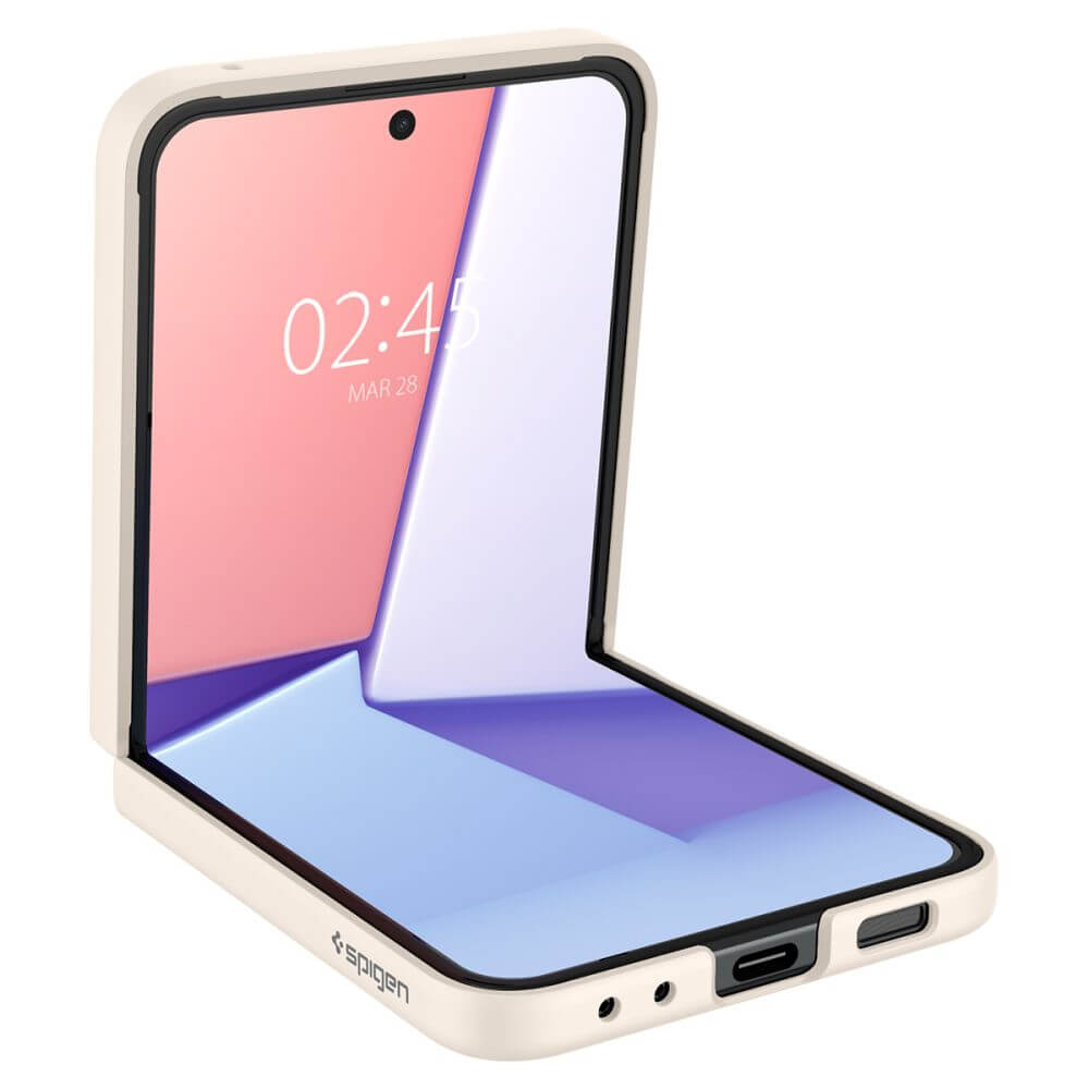 Тънък Калъф за Samsung Z Flip 5, Spigen AirSkin Case, Бежов (7)
