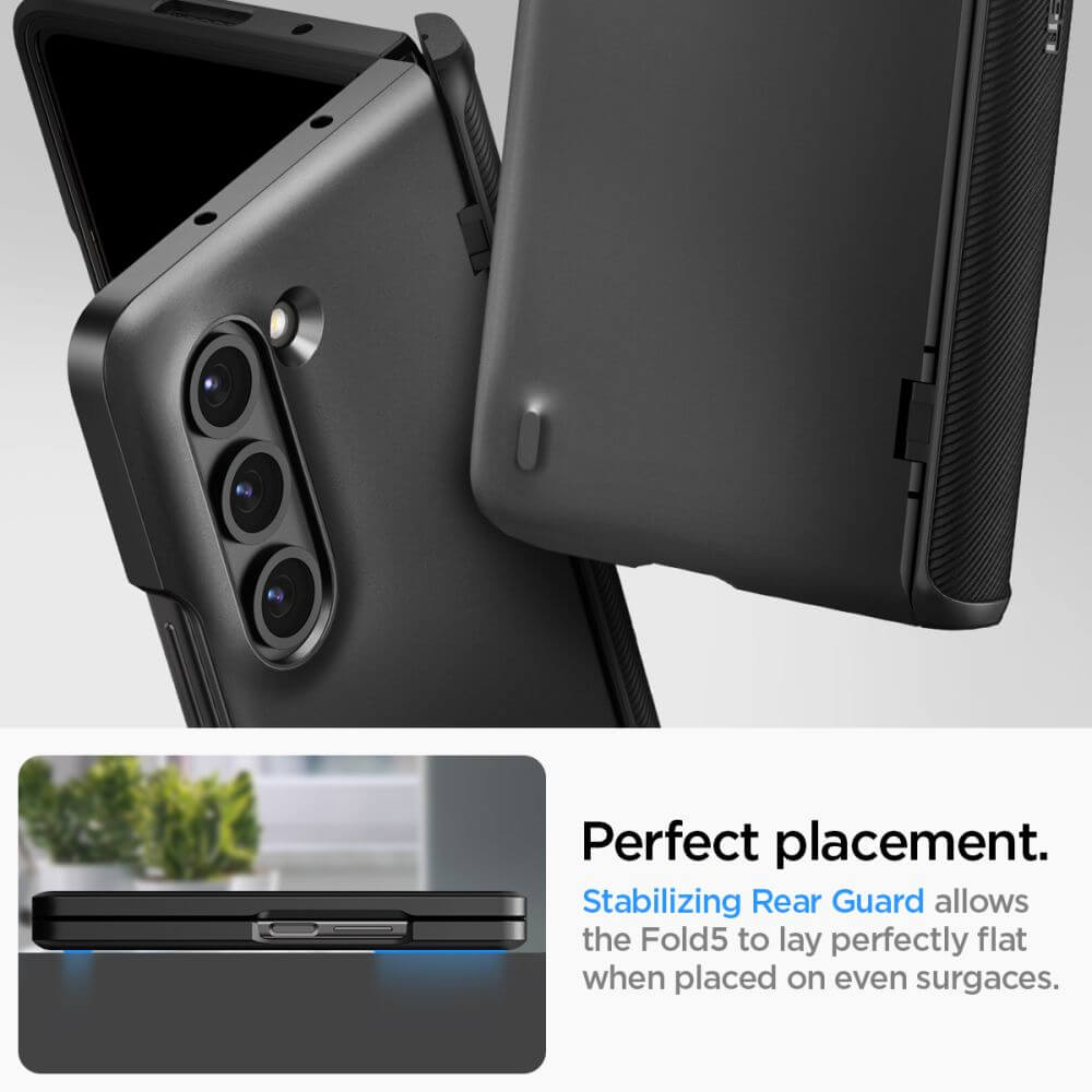 Калъф с Предпазител за Samsung Z Fold 5, Spigen Slim Armor Pro Case, Черен (9)