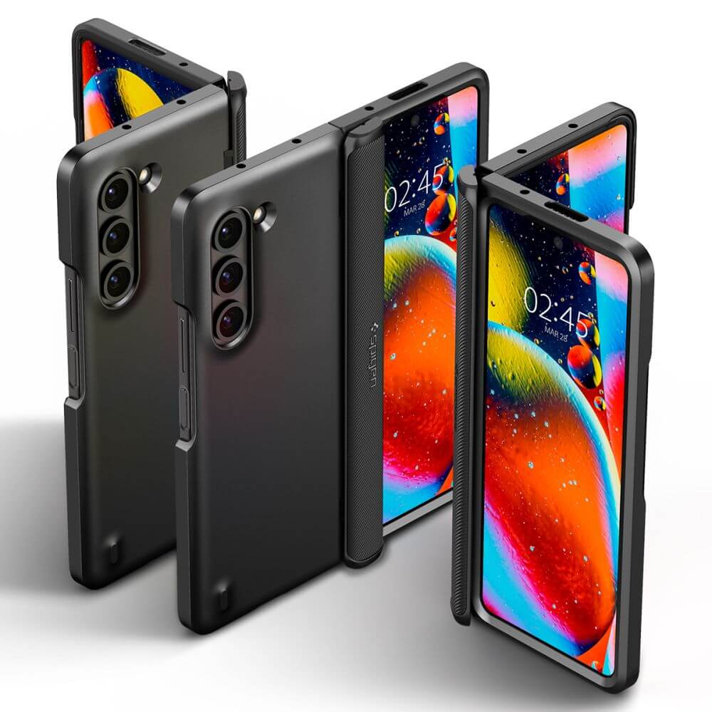 Калъф с Предпазител за Samsung Z Fold 5, Spigen Slim Armor Pro Case, Черен (8)