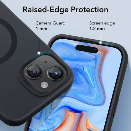Magsafe Силиконов Калъф за iPhone 15 Plus, ESR Cloud Magnetic Case, Черен (6)