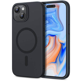 Magsafe Силиконов Калъф за iPhone 15 Plus, ESR Cloud Magnetic Case, Черен