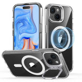 Magsafe Калъф за iPhone 15 Plus, ESR Classic Hybrid Kickstand Magnetic Case, Прозрачен