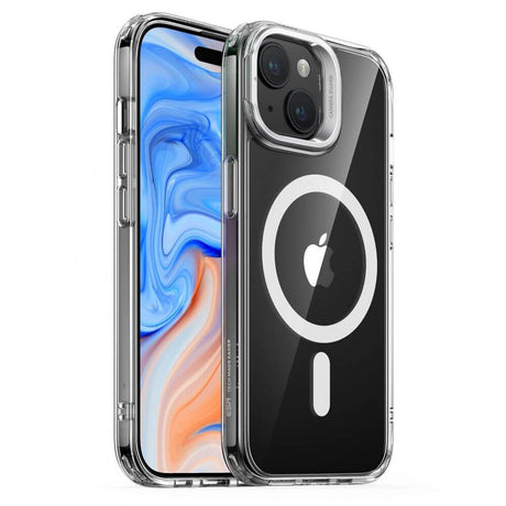 Magsafe Калъф за iPhone 15, ESR Classic Hybrid Kickstand Magnetic Case, Прозрачен (2)