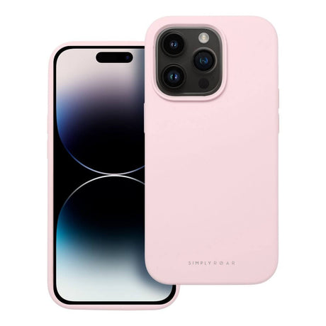 Силиконов Калъф за iPhone 15, Roar Cloud-Skin Case, Розов (2)