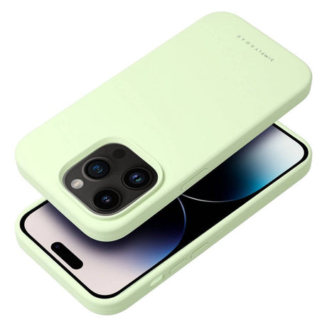Силиконов Калъф за iPhone 15, Roar Cloud-Skin Case, Зелен (4)