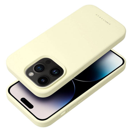 Силиконов Калъф за iPhone 15 Plus, Roar Cloud-Skin Case, Жълт (4)