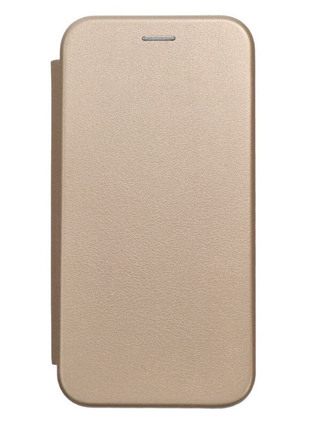 Кожен Калъф за iPhone 15 Plus, Forcell Elegance Book Case, Златист