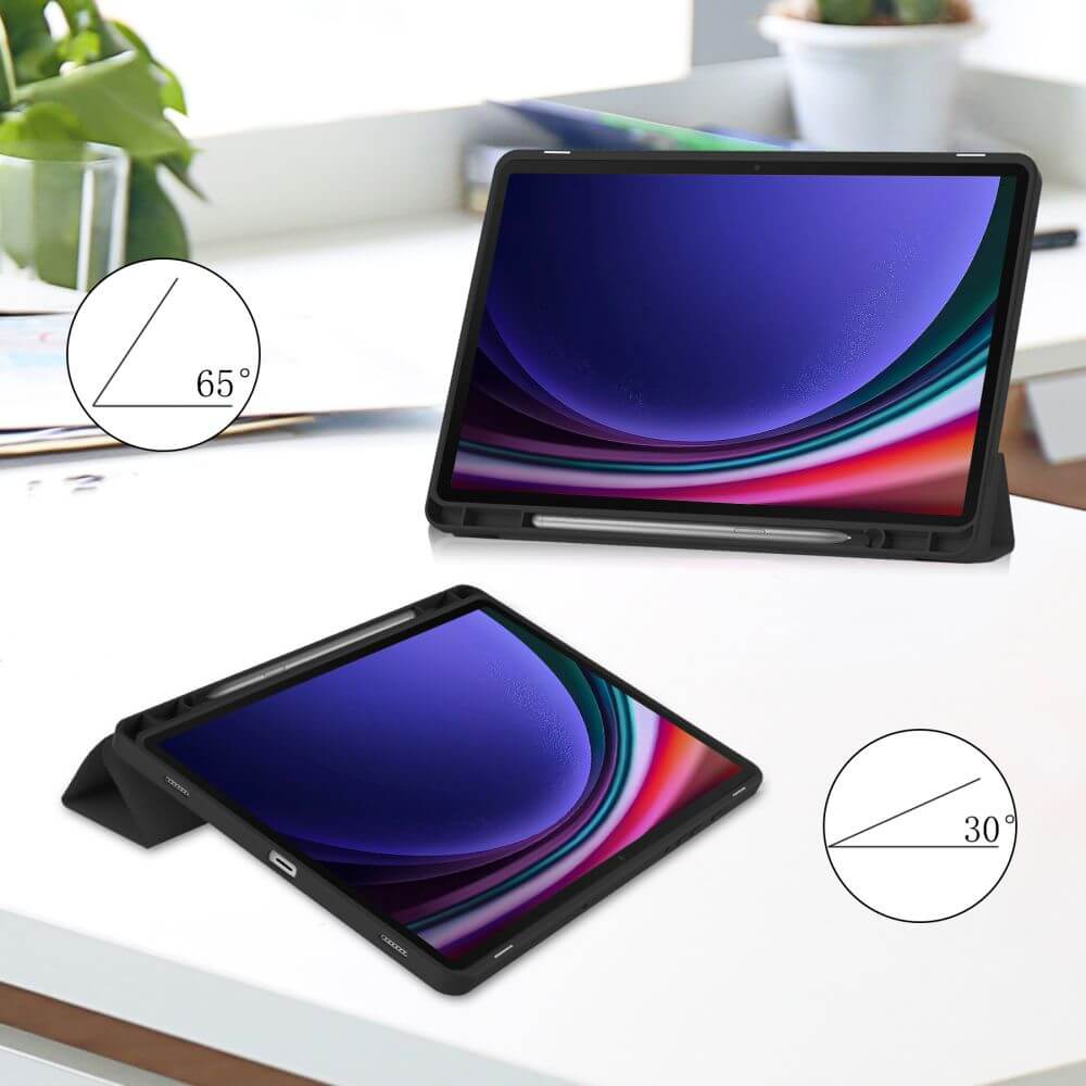 Защитен Калъф за Samsung Tab S10 Plus/ S9 Plus 12.4", Tech-Protect Trifold Slim Case, Черен (4)